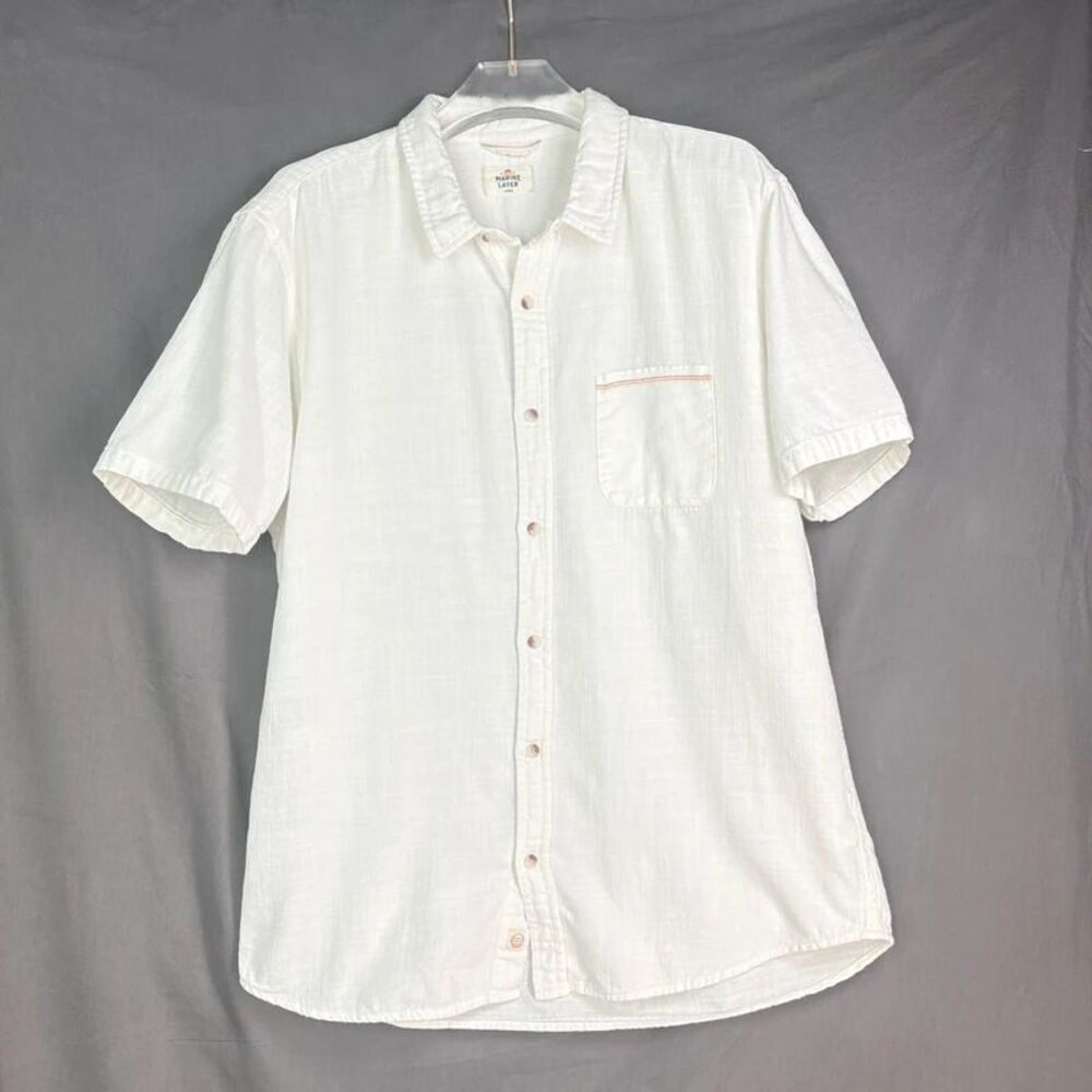 Marine Layer Men's Cotton Button Up Shirt